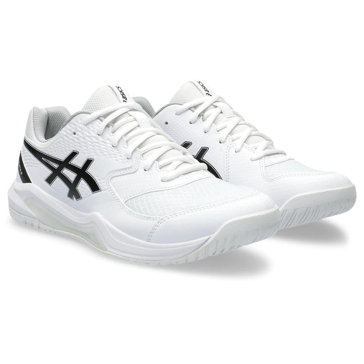 Man`s Sneakers Athletic Shoes Asics Gel-dedicate 8 Tennis Shoe White/Black