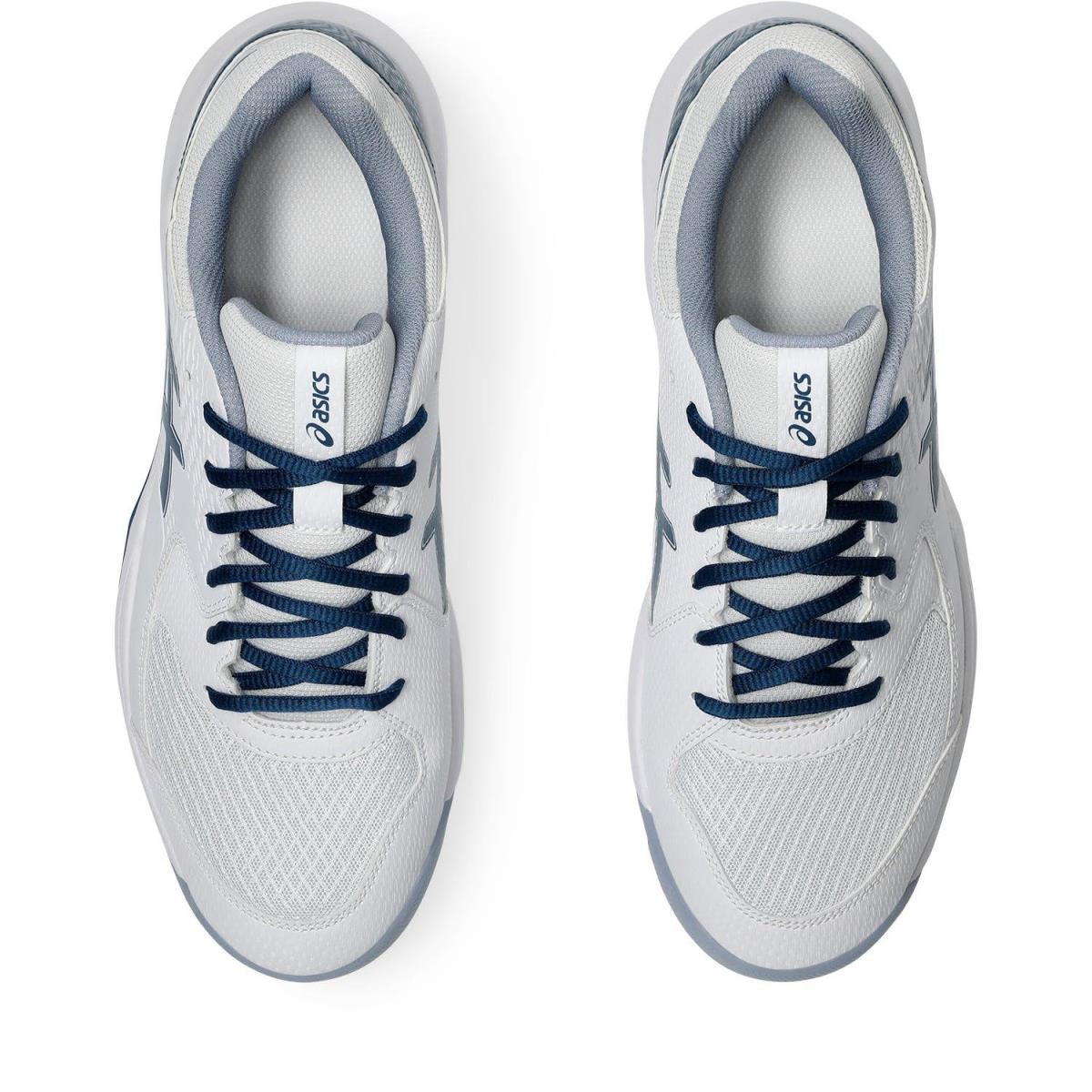Man`s Sneakers Athletic Shoes Asics Gel-dedicate 8 Tennis Shoe White/Mako Blue