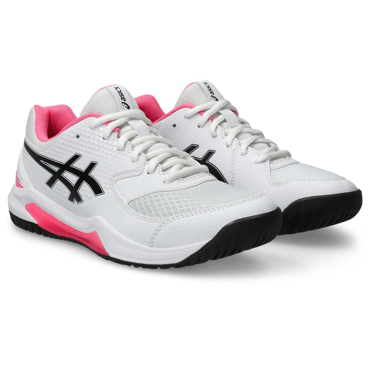 Woman`s Sneakers Athletic Shoes Asics Gel-dedicate 8 Pickleball White/Hot Pink