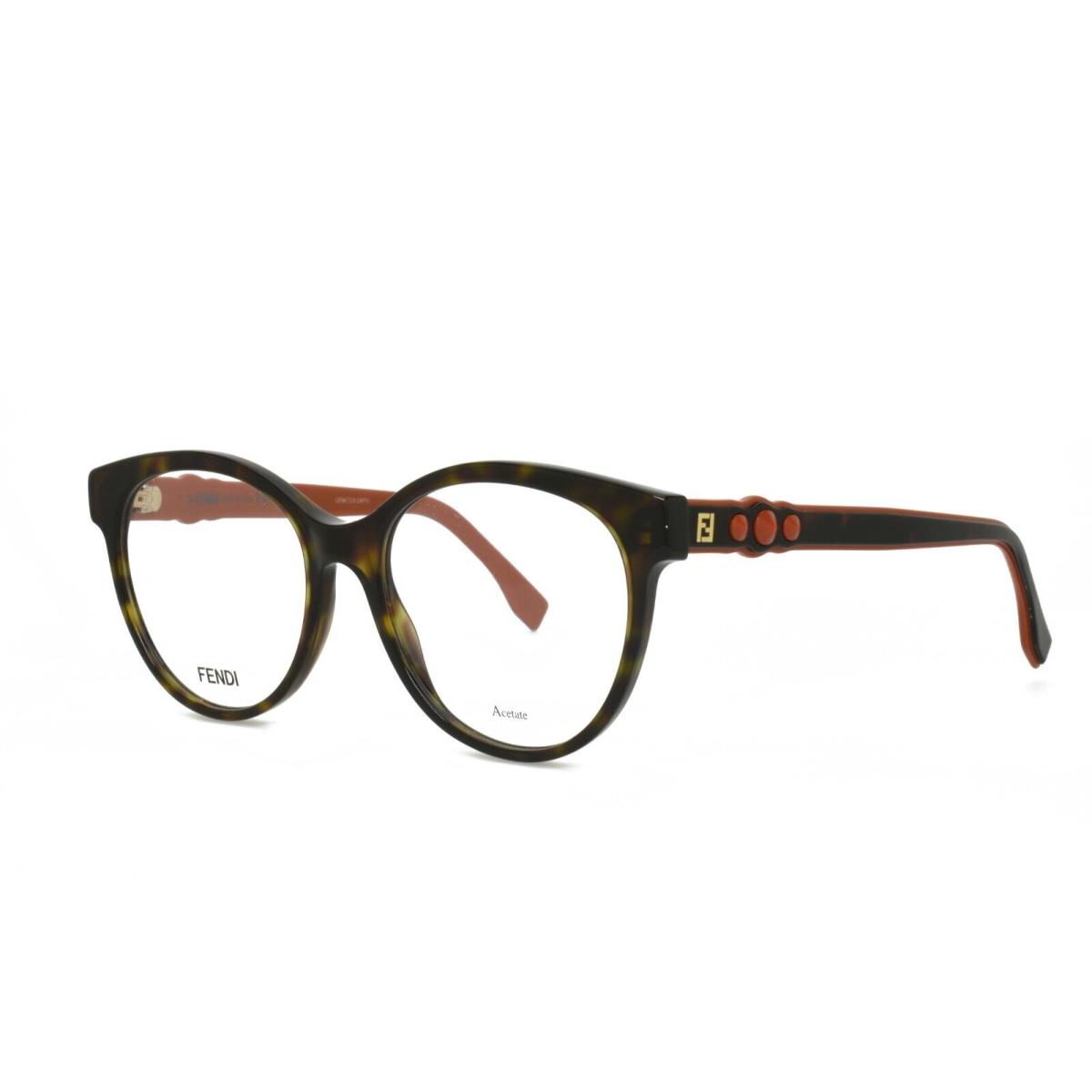 Fendi 0275 086 52-17-145 Tortoise Eyeglasses Frames