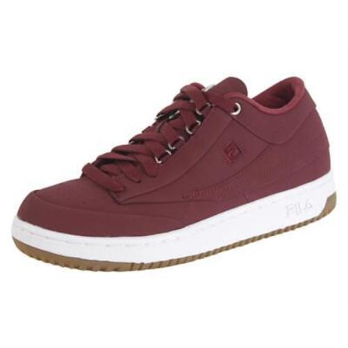 Fila Men`s T-1-Mid-Primo Tibetan Red/white/gum Sneakers Shoes - Red