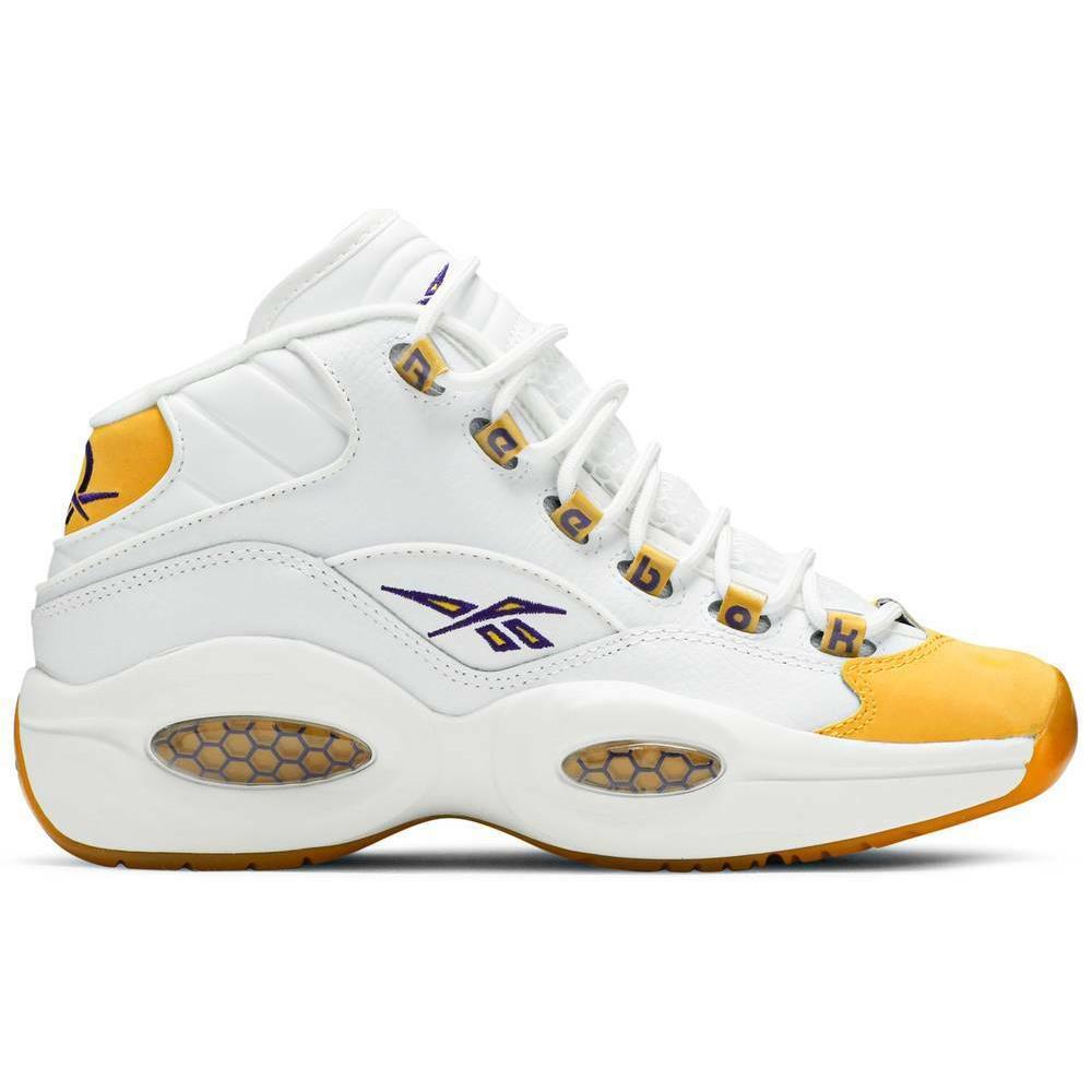 Reebok Question Mid `yellow Toe` White Yellow Ultraviolet FX4286 4.5 - White/Yellow/Ultraviolet