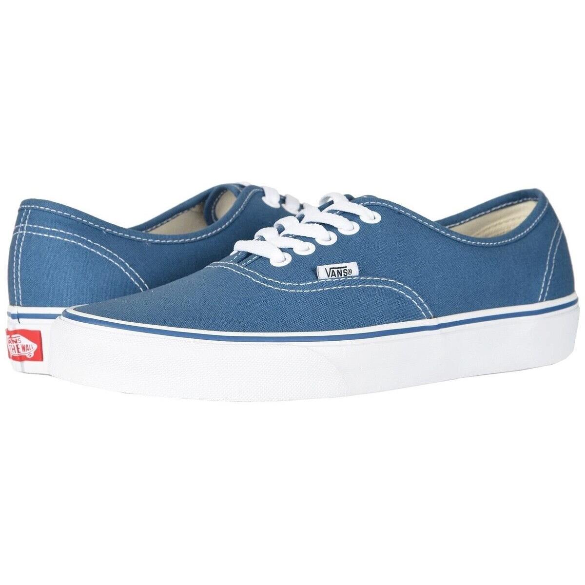 Vans Authentic Men`s Low Top Sneaker Shoes Navy