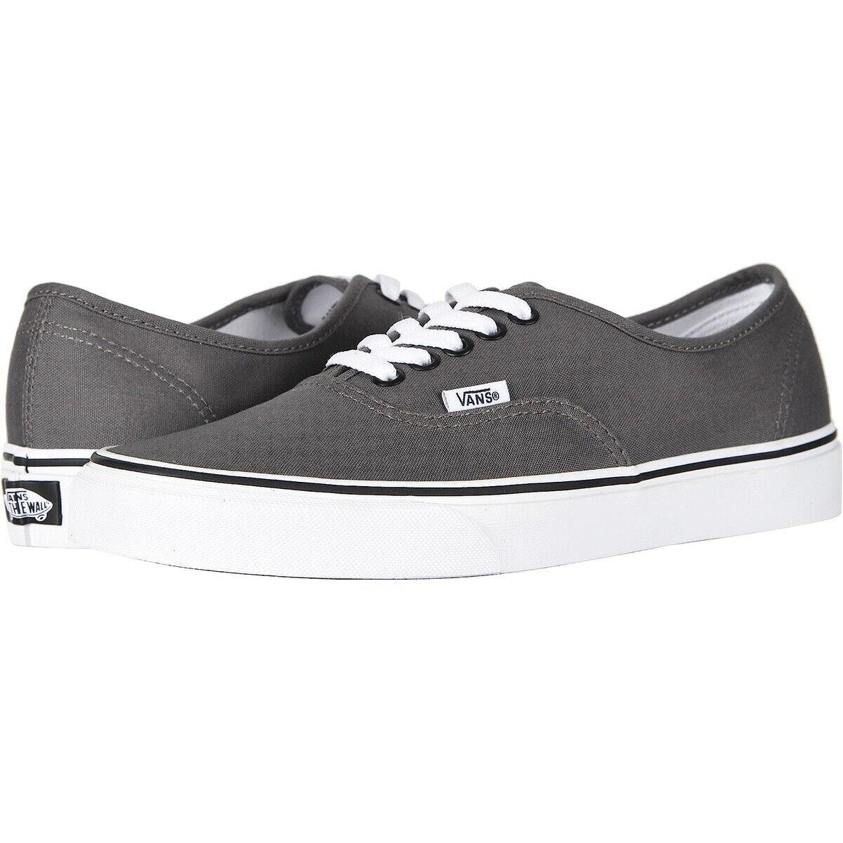 Vans Authentic Men`s Low Top Sneaker Shoes Pewter/Black