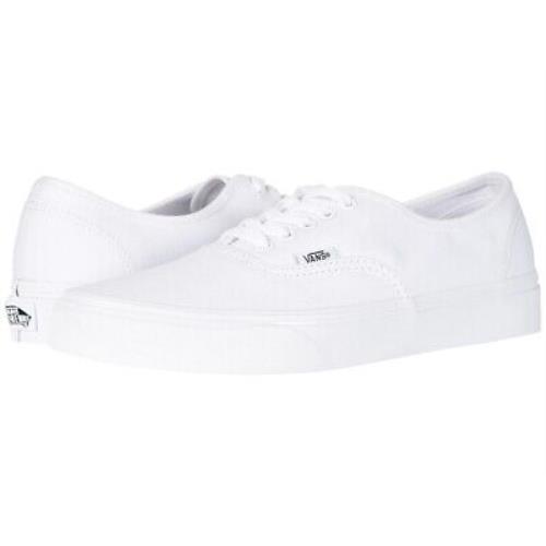 Vans Authentic Men`s Low Top Sneaker Shoes True White