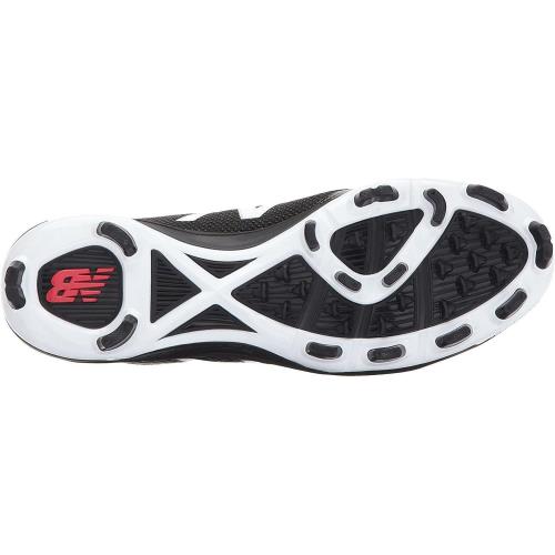 New Balance Men`s 4040 V4 Tpu Molded Baseball Shoe Black/white 16 D US