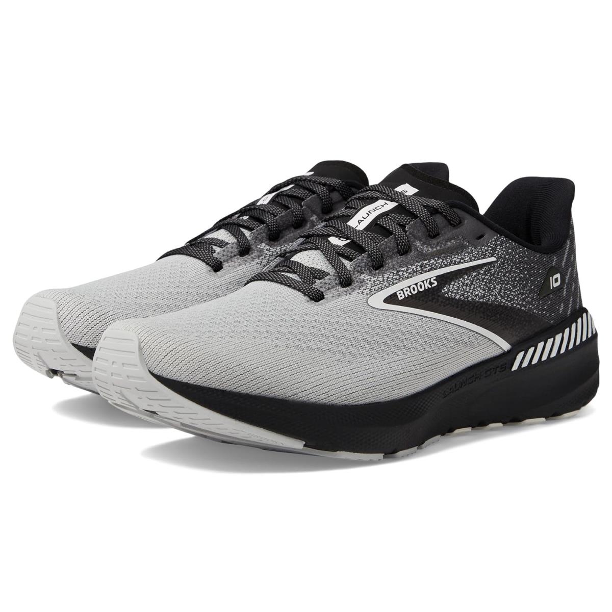 Man`s Sneakers Athletic Shoes Brooks Launch Gts 10 Black/Blackened Pearl/White