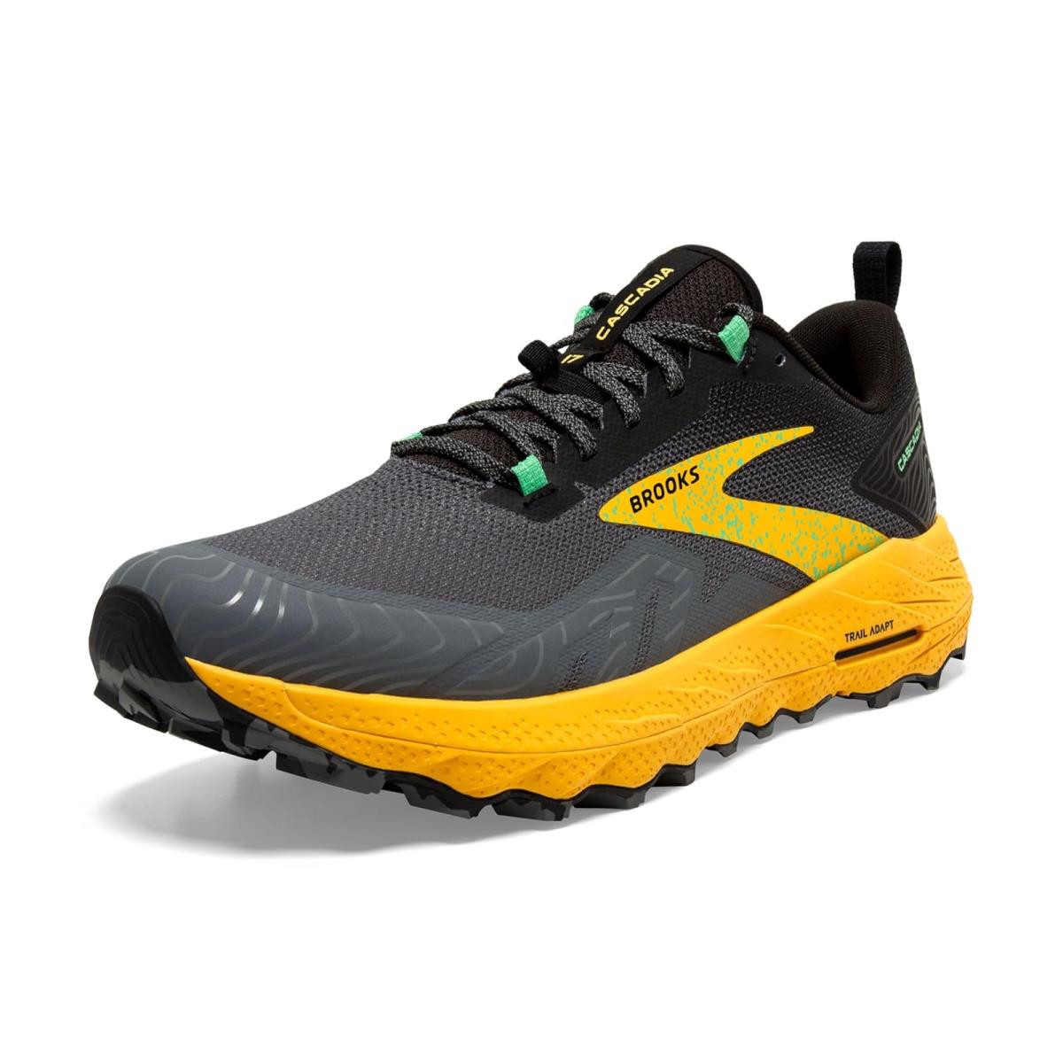 Man`s Sneakers Athletic Shoes Brooks Cascadia 17 Lemon Chrome/Sedona Sage