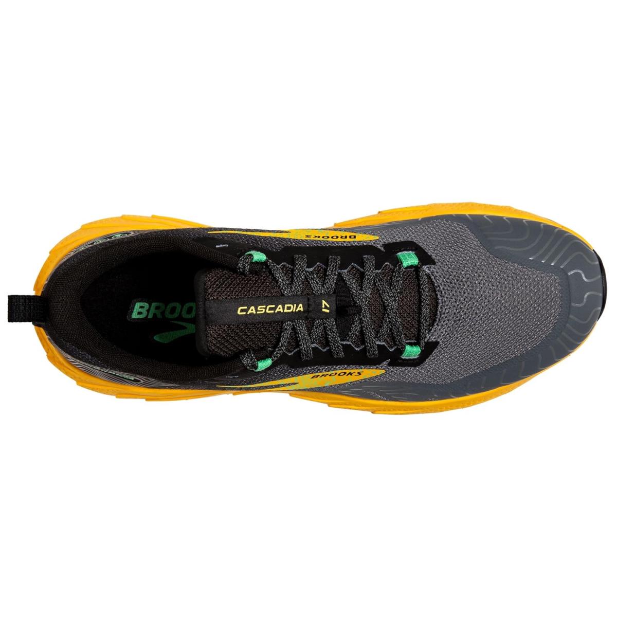 Man`s Sneakers Athletic Shoes Brooks Cascadia 17 Lemon Chrome/Sedona Sage