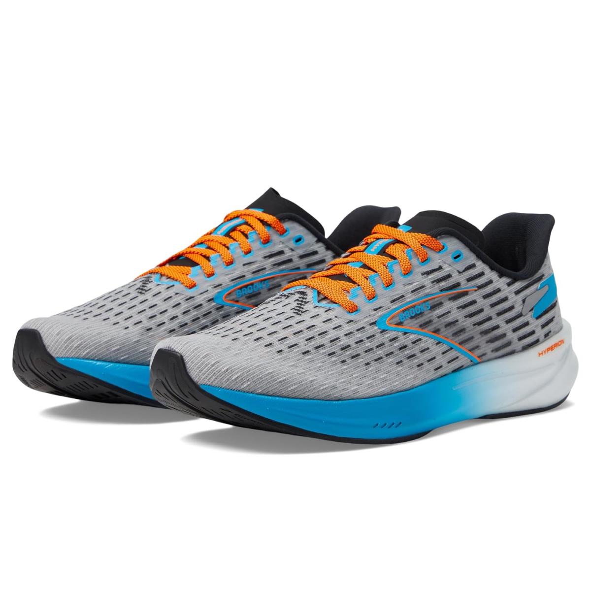Man`s Sneakers Athletic Shoes Brooks Hyperion Grey/Atomic Blue/Scarlet