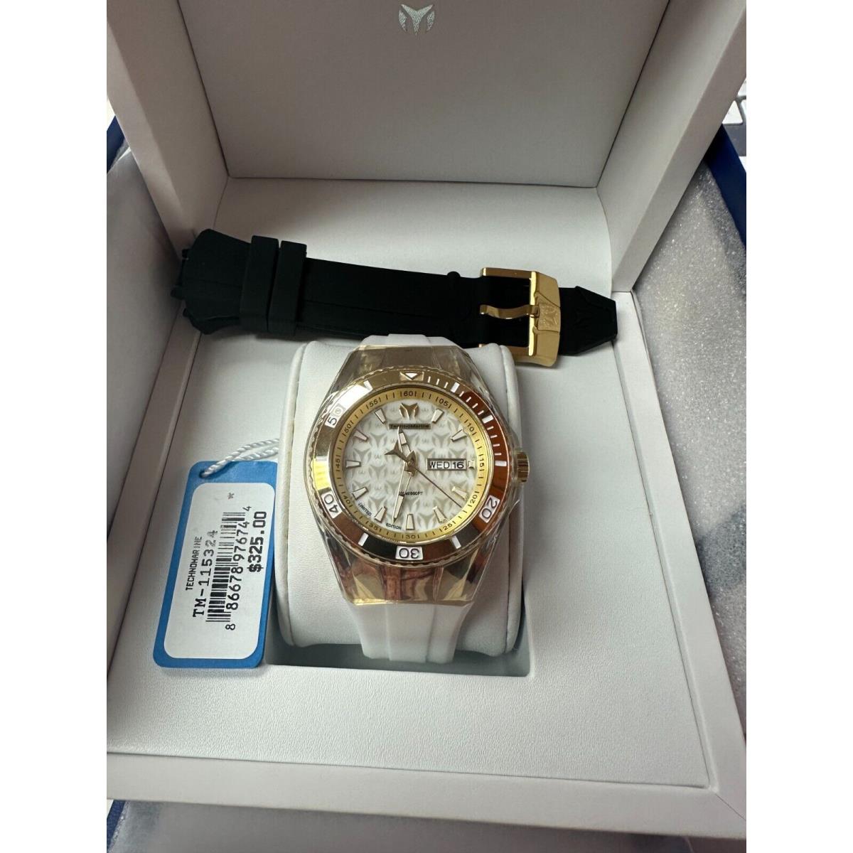 Technomarine Women`s TM-115324 Cruise Monogram 40mm Gold Watch with 2 Straps