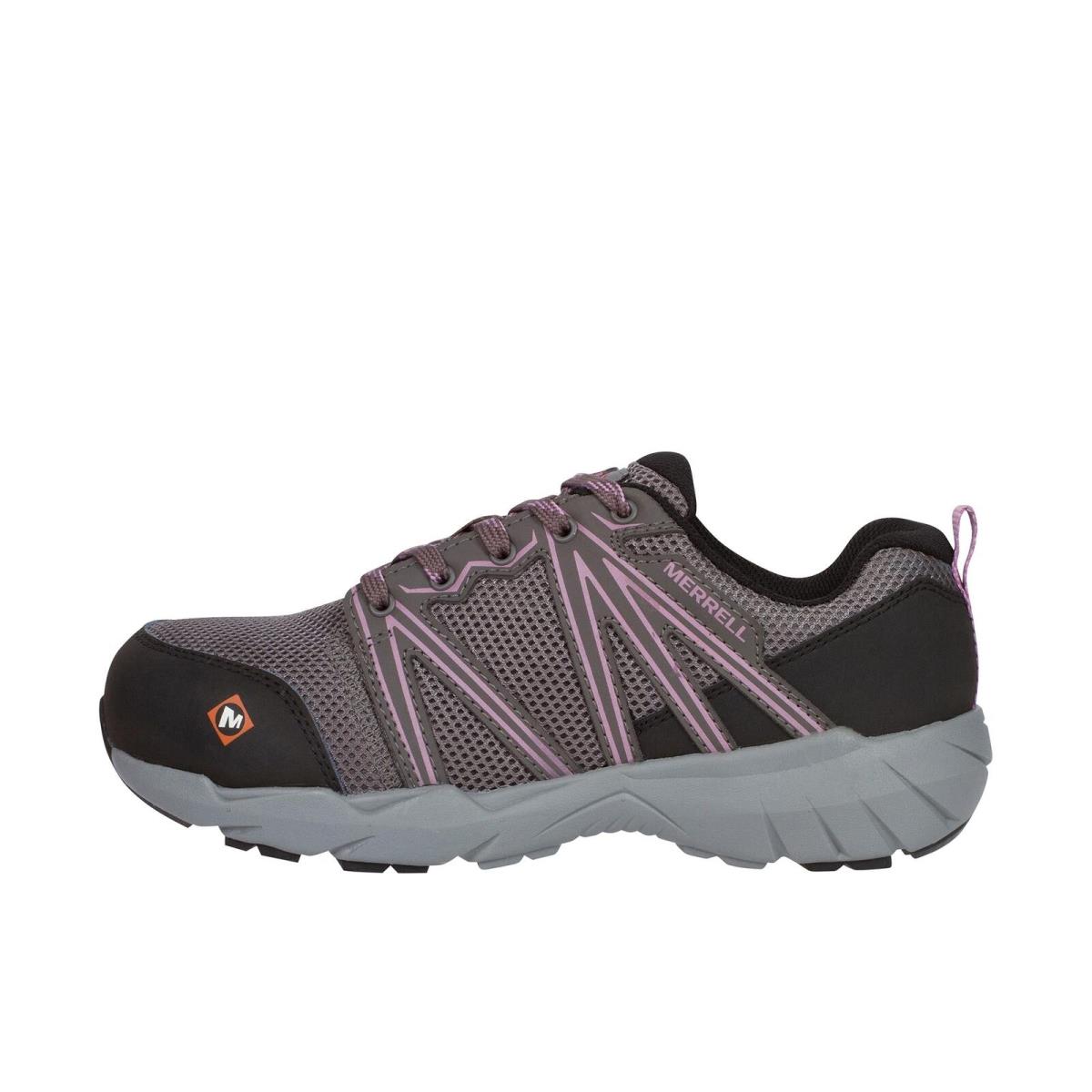 Merrell Work Womens Fullbench Superlite Work Shoe Alloy Toe Charcoal Grey