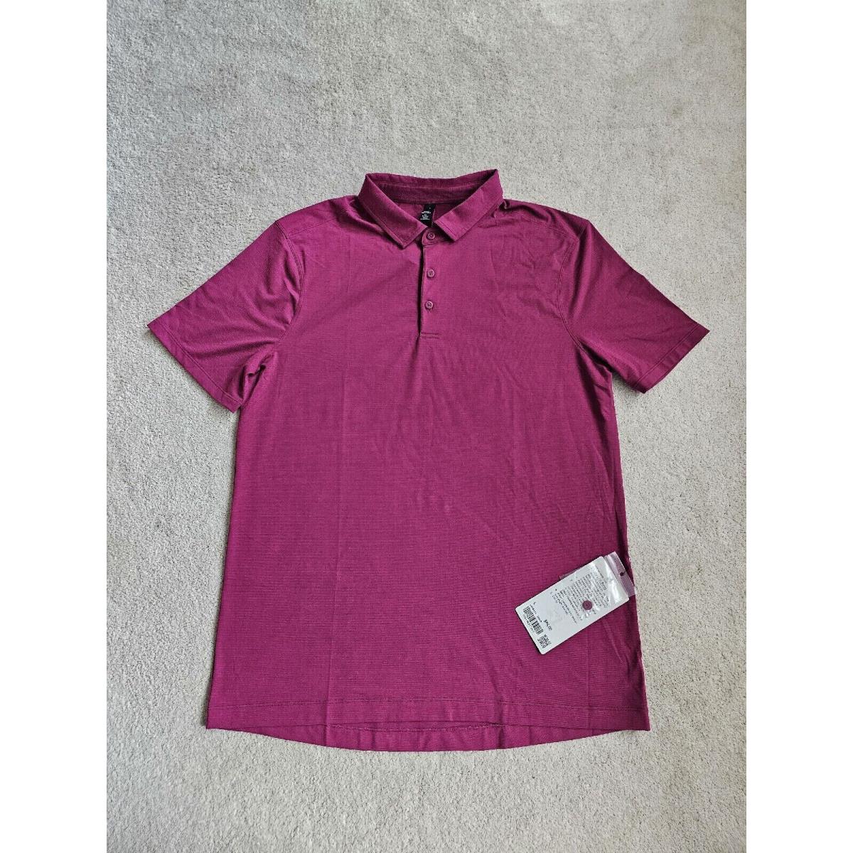 Men`s Lululemon Evolution Slim Fit Short Sleeve Polo Shirt Mgpr Purple Sz XL