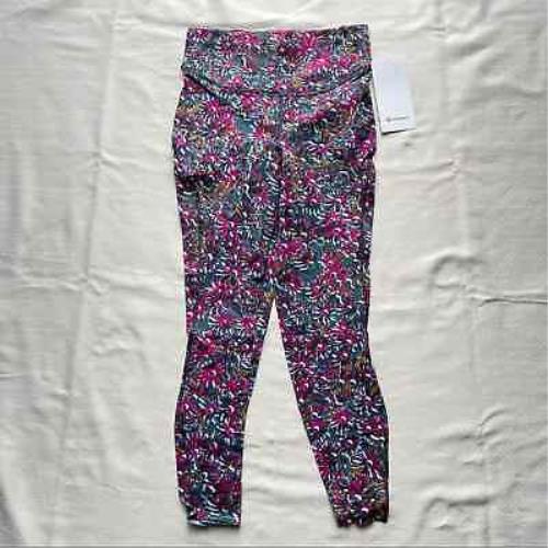 Lululemon Base Pace High Rise Tight 25 Floral Electric Multicolor 6612