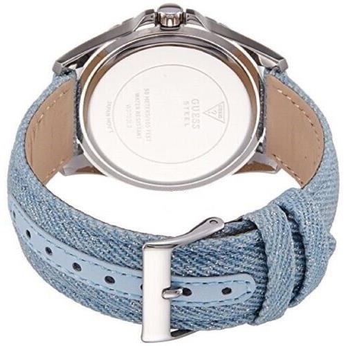 Guess Ladies` Pinwheel Watch Stainless Steel Silver Blue W0703L3