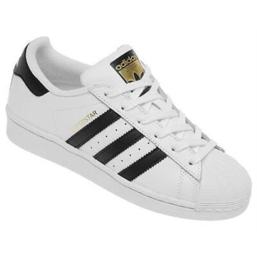 Big Kid`s Adidas Superstar J White/black/white C77154 - 5.5 - White/Black/White