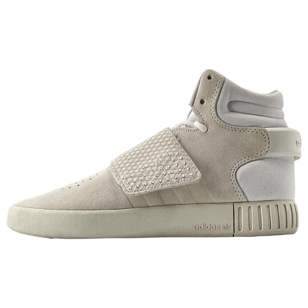 Adidas Mens Tubular Invader BA9370 Vintage White Hook Eye Sneaker Shoes Sz 5.5