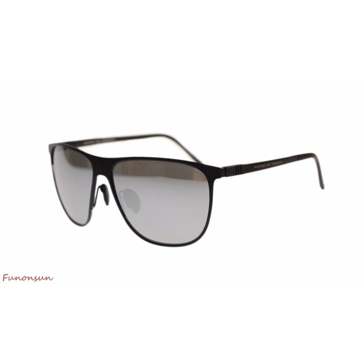 Porsche Design Men`s Sunglasses P8609 A Matte Black/mercury Mirrored Lens Square