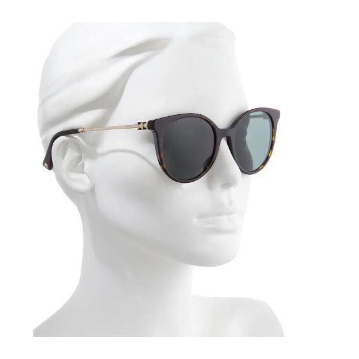 Valentino Women Brown Havana Rockstud 53mm Gradient Cat Eye Sunglasses W/casenew