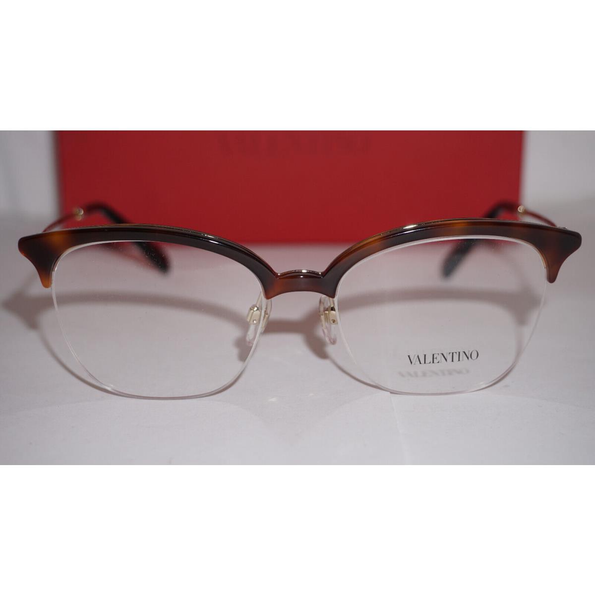 Valentino Eyeglasses Half Rim Tortoise Gold VA1005 3022 52 17 140