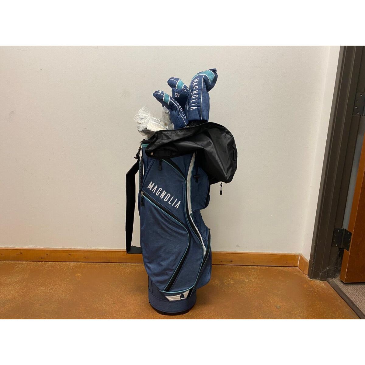 Wilson Women`s Magnolia Complete Golf Club Set with Cart Bag Navy RH