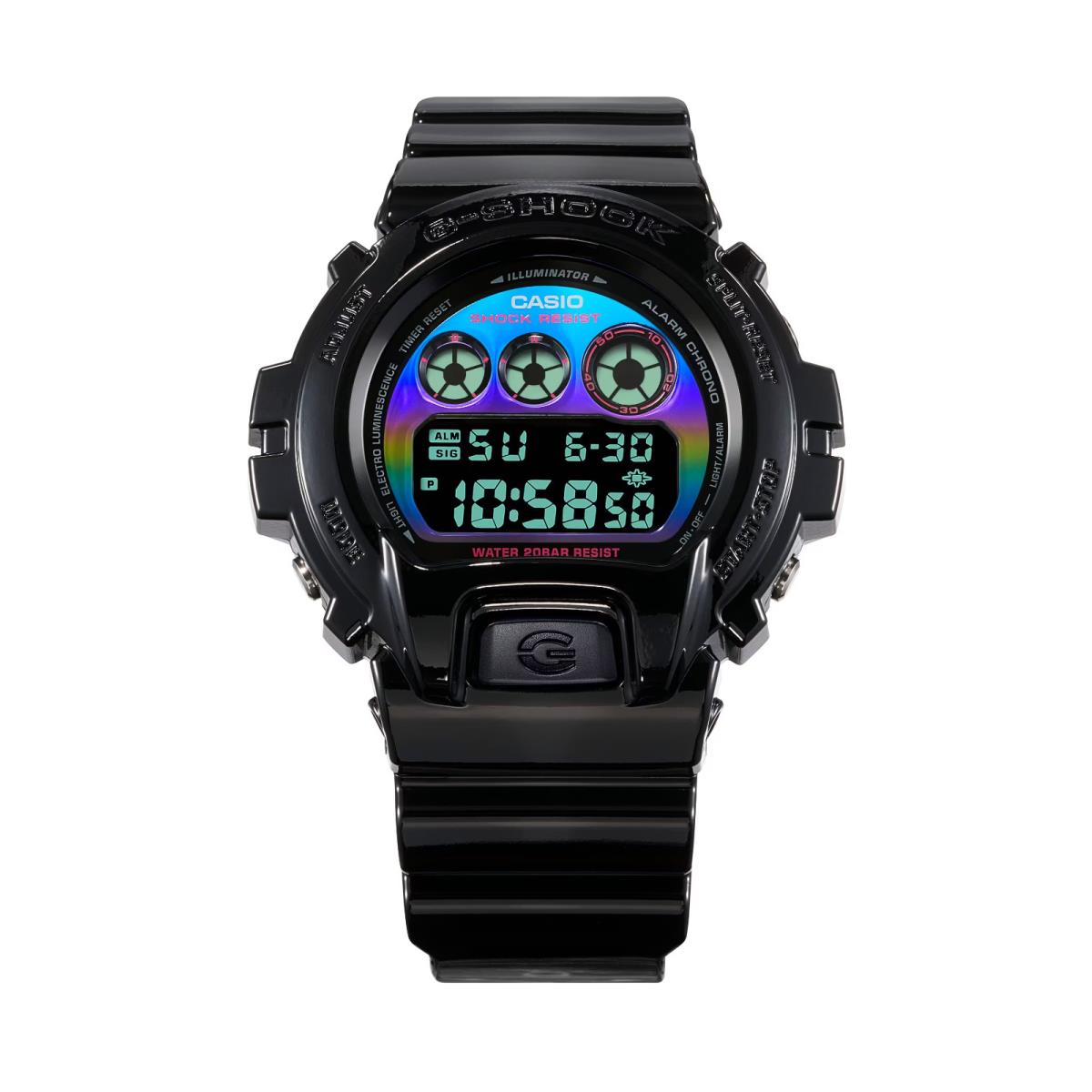 Casio G-shock Rainbow / Glossy Black Watch DW6900RGB-1 Limited Watch