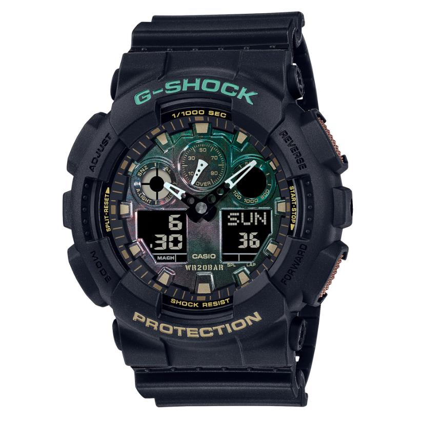 Casio G-shock Analog/digital Rusted Iron Dial Black Watch GA-100RC-1A/GA100RC-1A