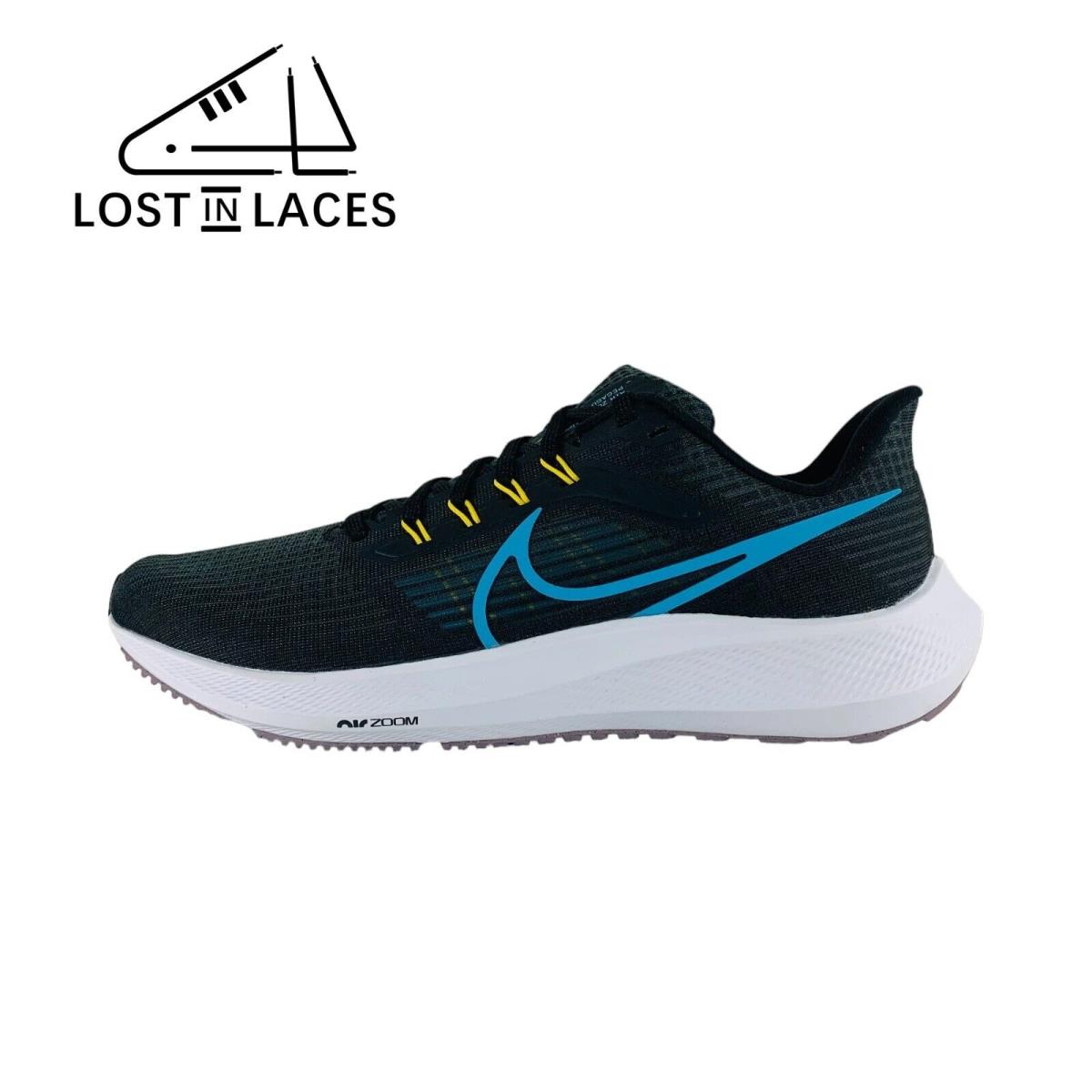 Nike Air Zoom Pegasus 39 Black Chlorine Blue Running Shoes Men`s Sizes - Black