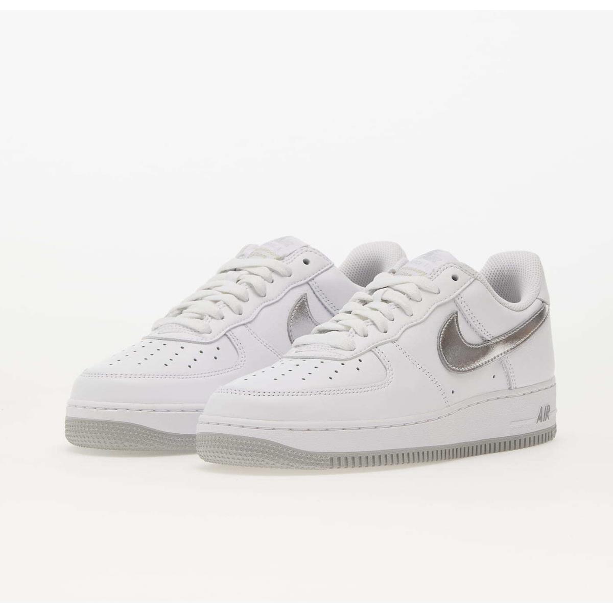 Nike Air Force 1 Low Retro White Metallic Silver DZ6755-100 AF1 Shoes Sneakers