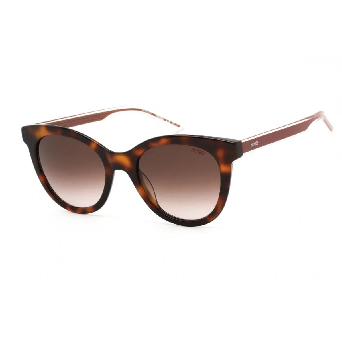 Hugo Boss HG1043 086 Cat Eye Dark Havana Sunglasses Authenic - Frame: Brown, Lens: Brown