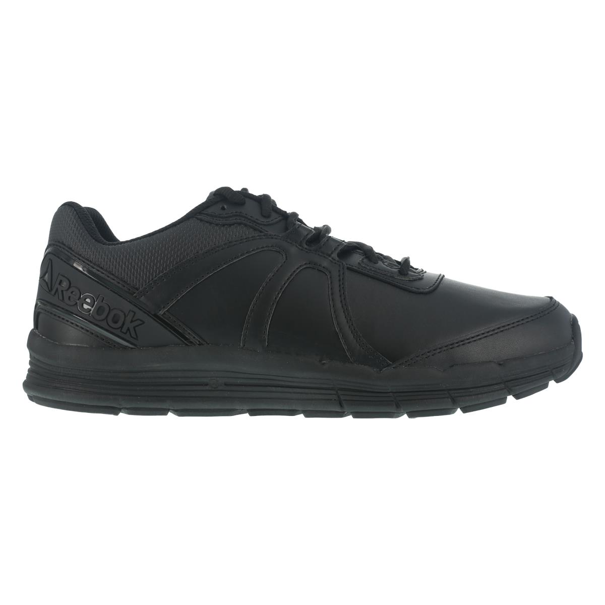 Reebok Mens Black Leather Work Shoes Oxford Guide M
