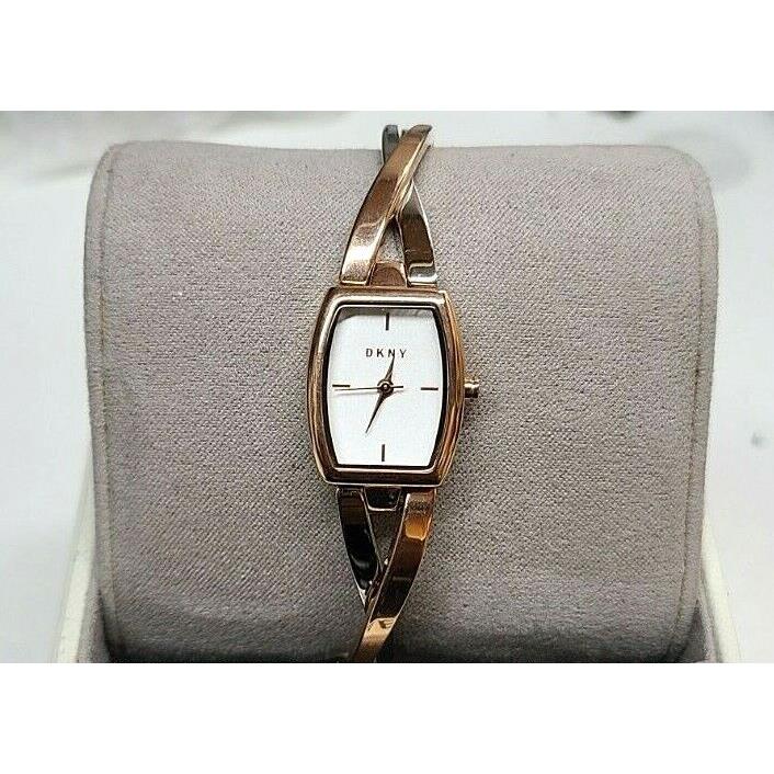 Dkny NY2236 Crosswalk White Dial Two Tone Stainless Women`s Watch
