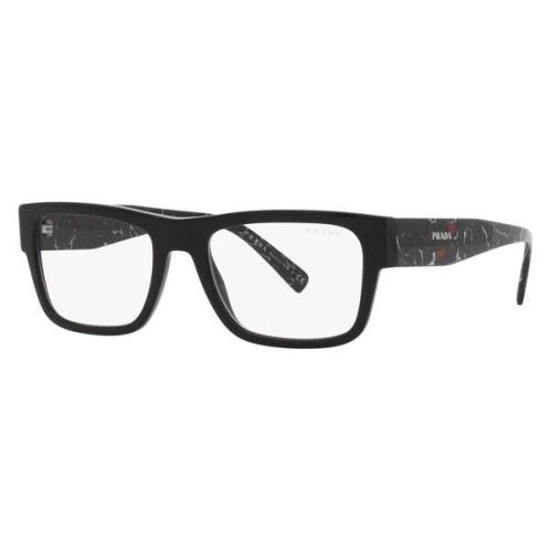 Prada PR 28YSF 28 1AB08N Black Eyeglasses Blue Light Filter Large Men