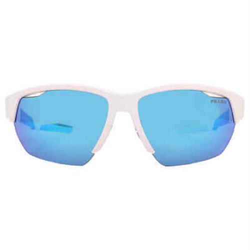 Prada Linea Rossa Light Green Mirror Blue Sport Men`s Sunglasses PS 03YS AAI08R
