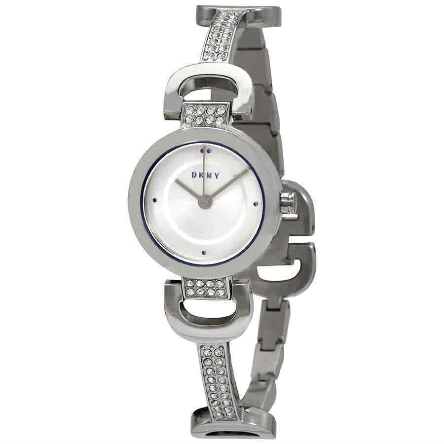 Dkny City Link Quartz Silver Dial Ladies Watch NY2751 - Dial: Silver, Band: Silver-tone, Bezel: Silver-tone