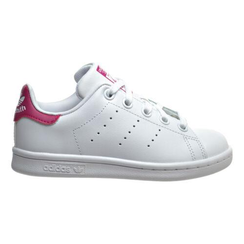 Adidas Stan Smith C Little Kid`s Shoes White-white-bold Pink ba8377