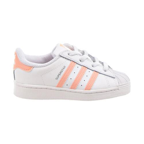 Adidas Superstar EL I Toddlers` Shoes Footwear White-haze Coral Pink GZ2882