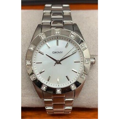 Dkny Mother of Pearl Dial Stainless Steel Ladies Watch NY8660