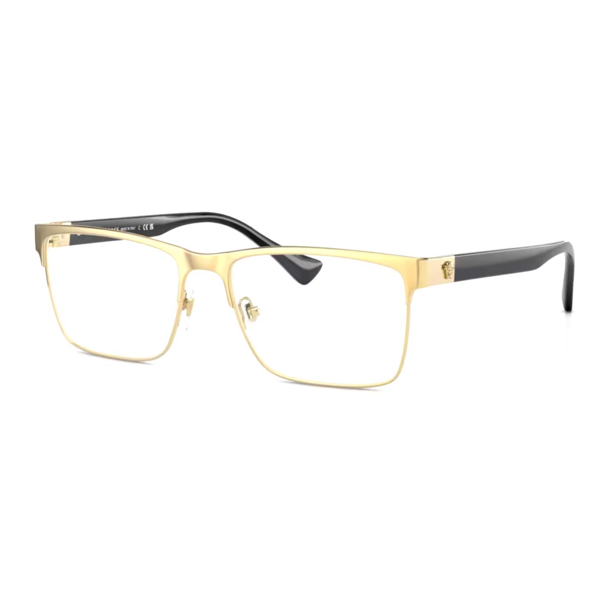 Versace Rx-able Eyeglasses Mod. 1285 1002 56-17 150 Gold Black Frames - Frame: Gold, Lens: