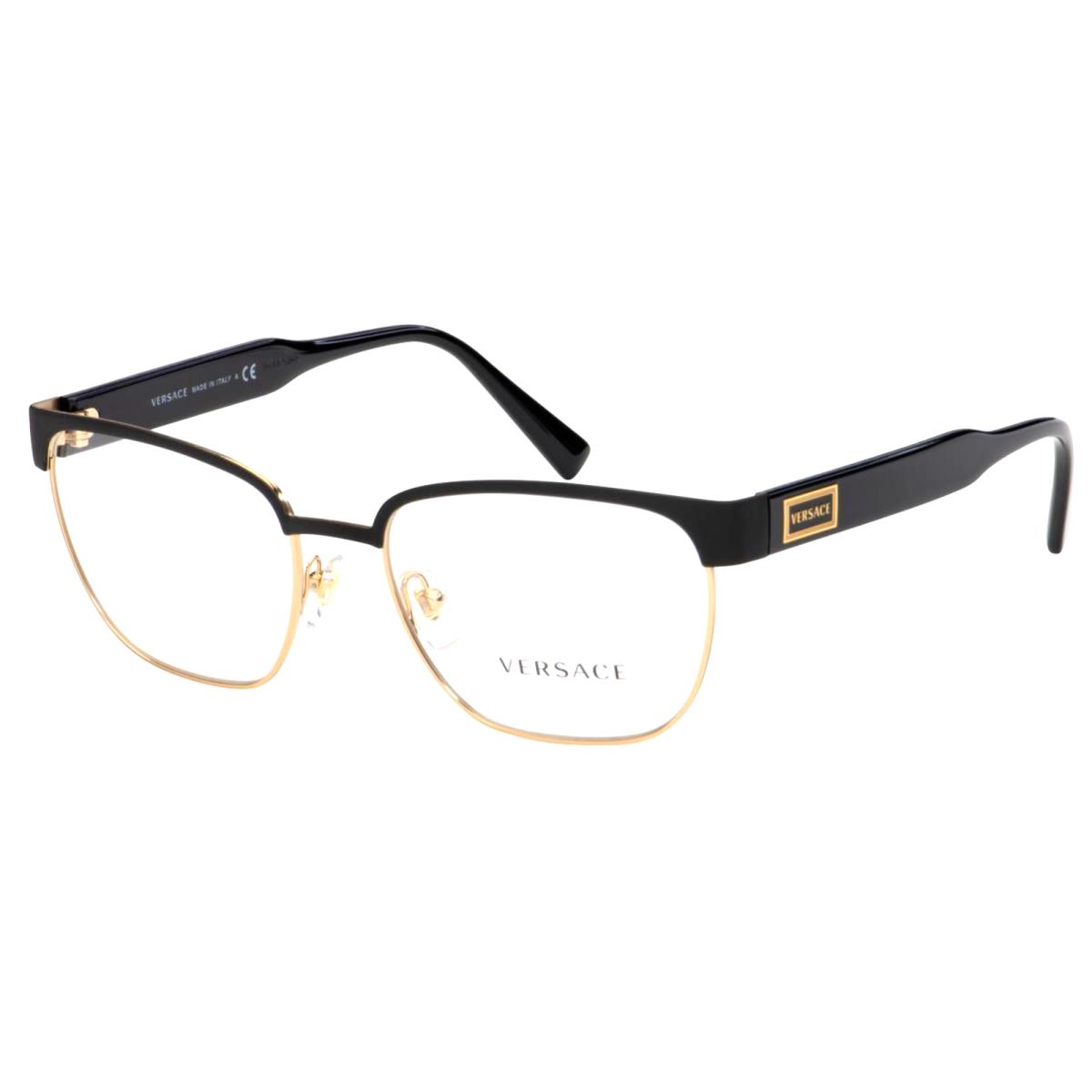 Versace Eyeglasses Mod. 1264 1436 54-18 140 Black Gold Clubmaster Frames