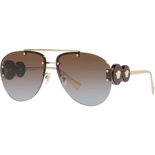 Versace`s Women Sunglasses VE2250 148889 Havana Gold w/ Grey Brown 63 mm