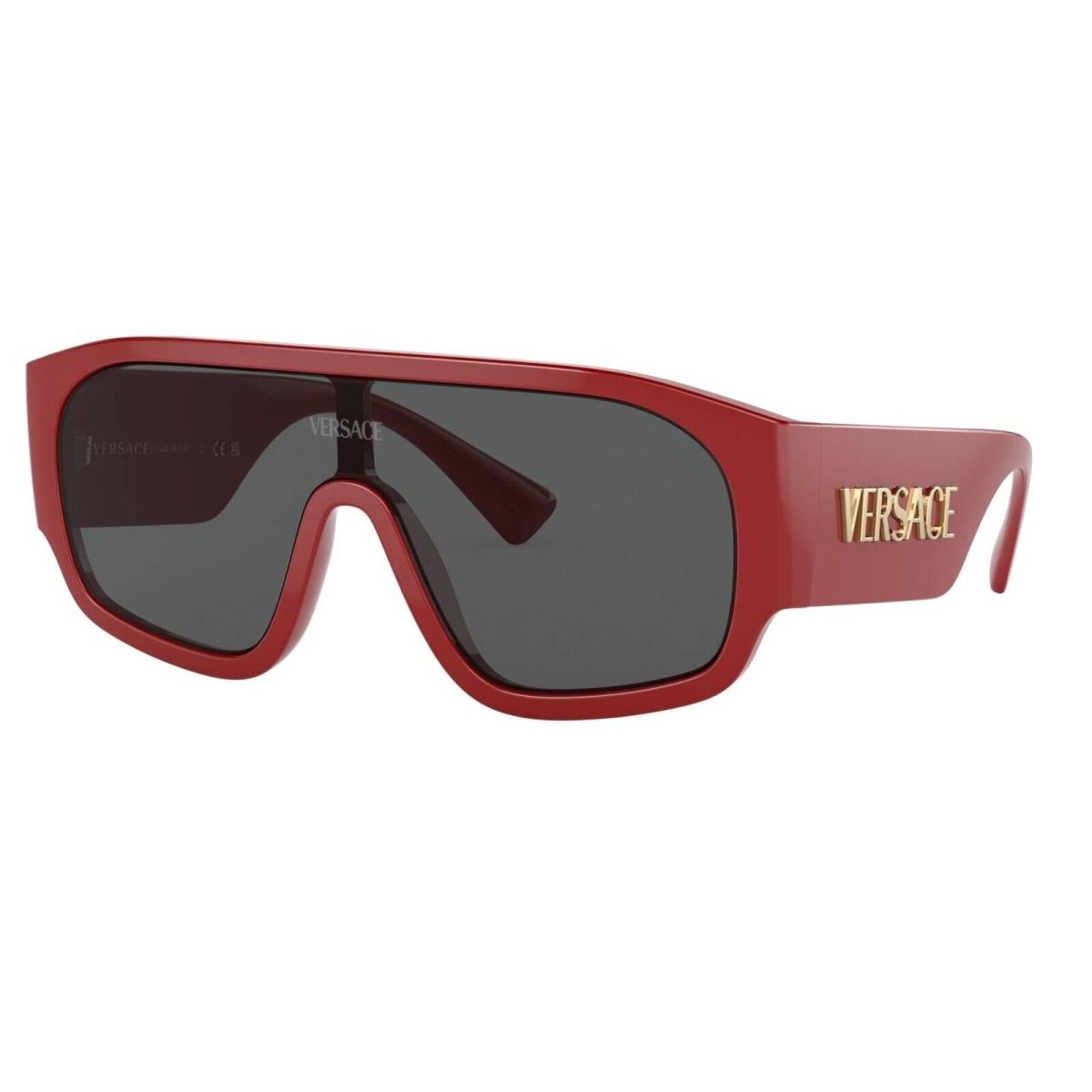 Versace Women Sunglasses VE4439 538887 33mm Red w/ Dark Grey Lens