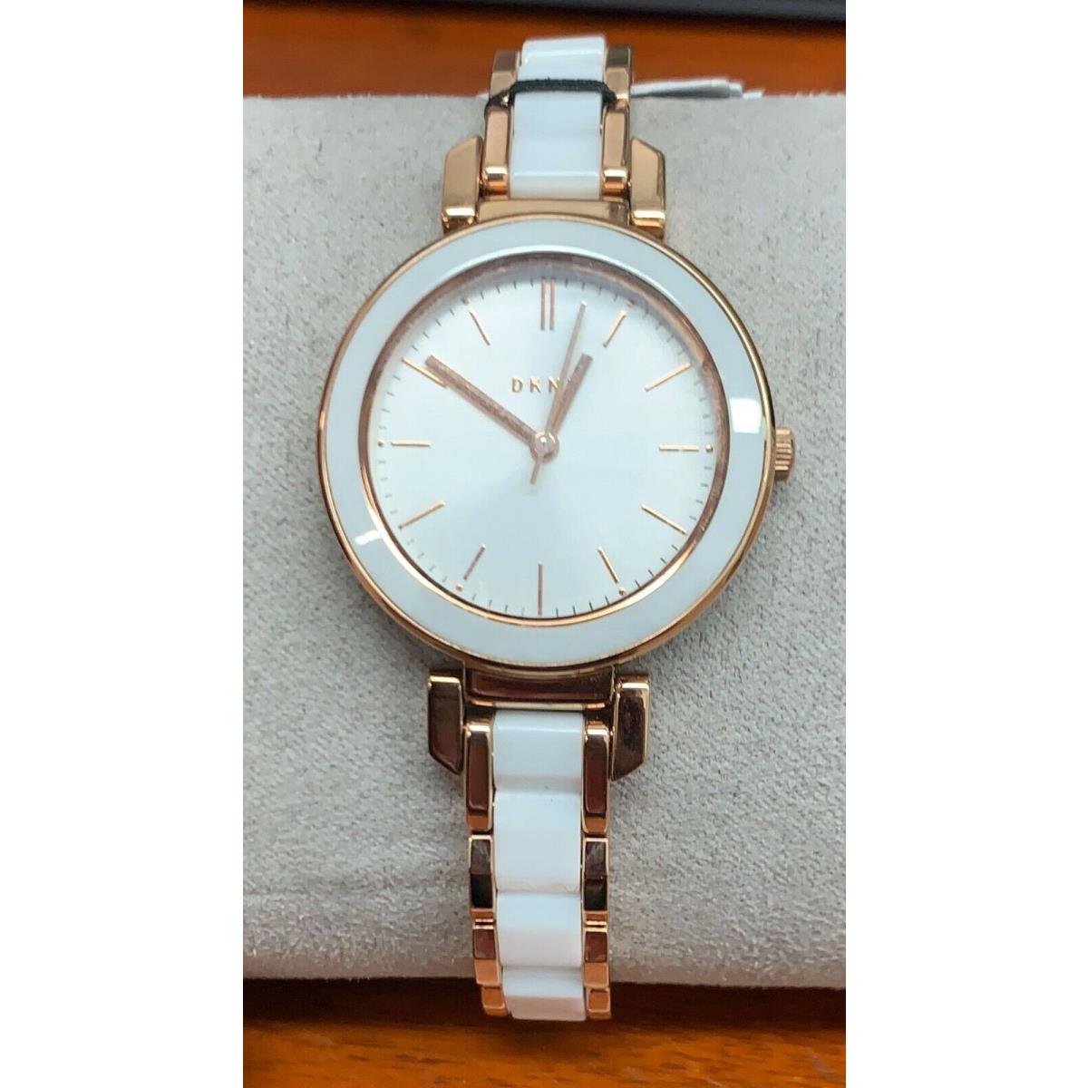 Dkny Ellington Silver Dial Ladies Two Tone Watch Item No. NY2589