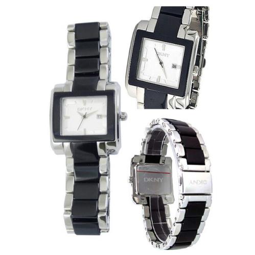 Dkny NY4570 Stainless Steel Black and White