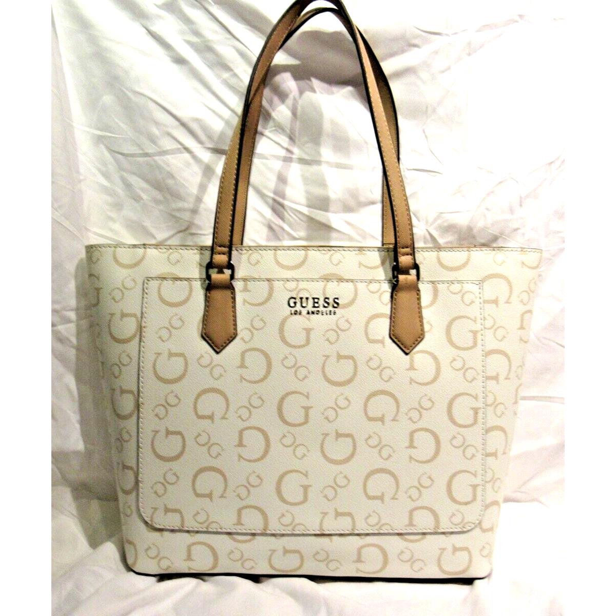 Guess Hensley Shoulder Bag in White Free US Shipping, - Guess bag - White  Multi Exterior