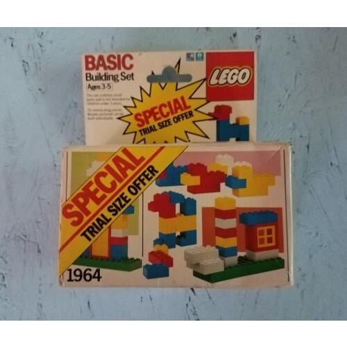 Lego Set 1964 Rare Vintage Trial Size Offer Basic Building Set Box