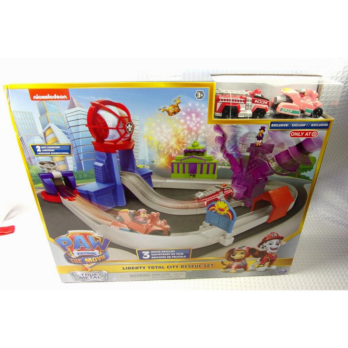 Paw Patrol: The Movie Liberty Total City Rescue Set Diecast Marshall Liberty Exc
