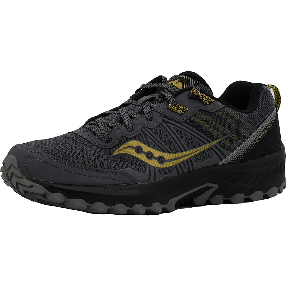 Saucony Men`s Excursion Tr14 Trail Running Shoe Dark Grey/Black