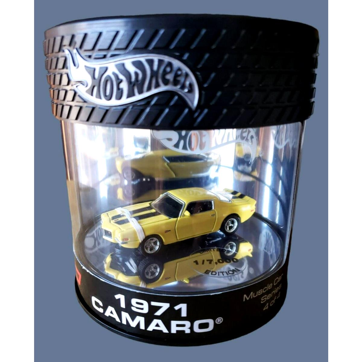 2004 Showcase Hot Wheels 1971 Camaro Chevrolet Yellow Muscle Car Series 4/4 Mib