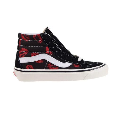Vans Sk8-Hi 38 DX Anaheim Factory Hot Lips Men`s Shoes Black-red-white - Black-Red-White
